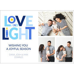 Love and Light Flat Hanukkah Photo Cards